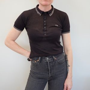 Fred Perry Button Up Collared Knit Shirt